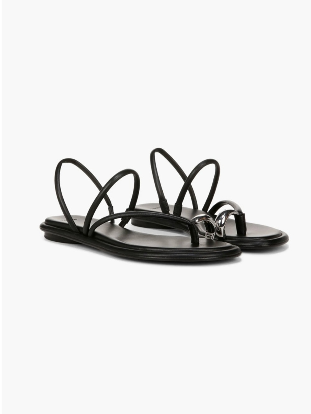 Vince Lucila Black Strappy Leather Women’s Sandal Size 6 NIB